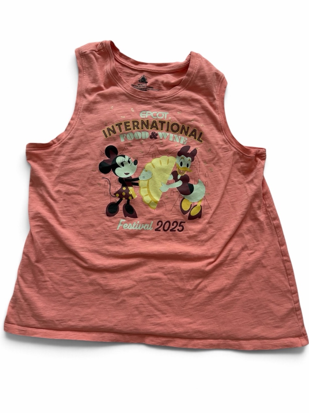Disney Epcot Food and Wine Festival 2025 Tank Top Minnie Daisy Empanada Sz. L